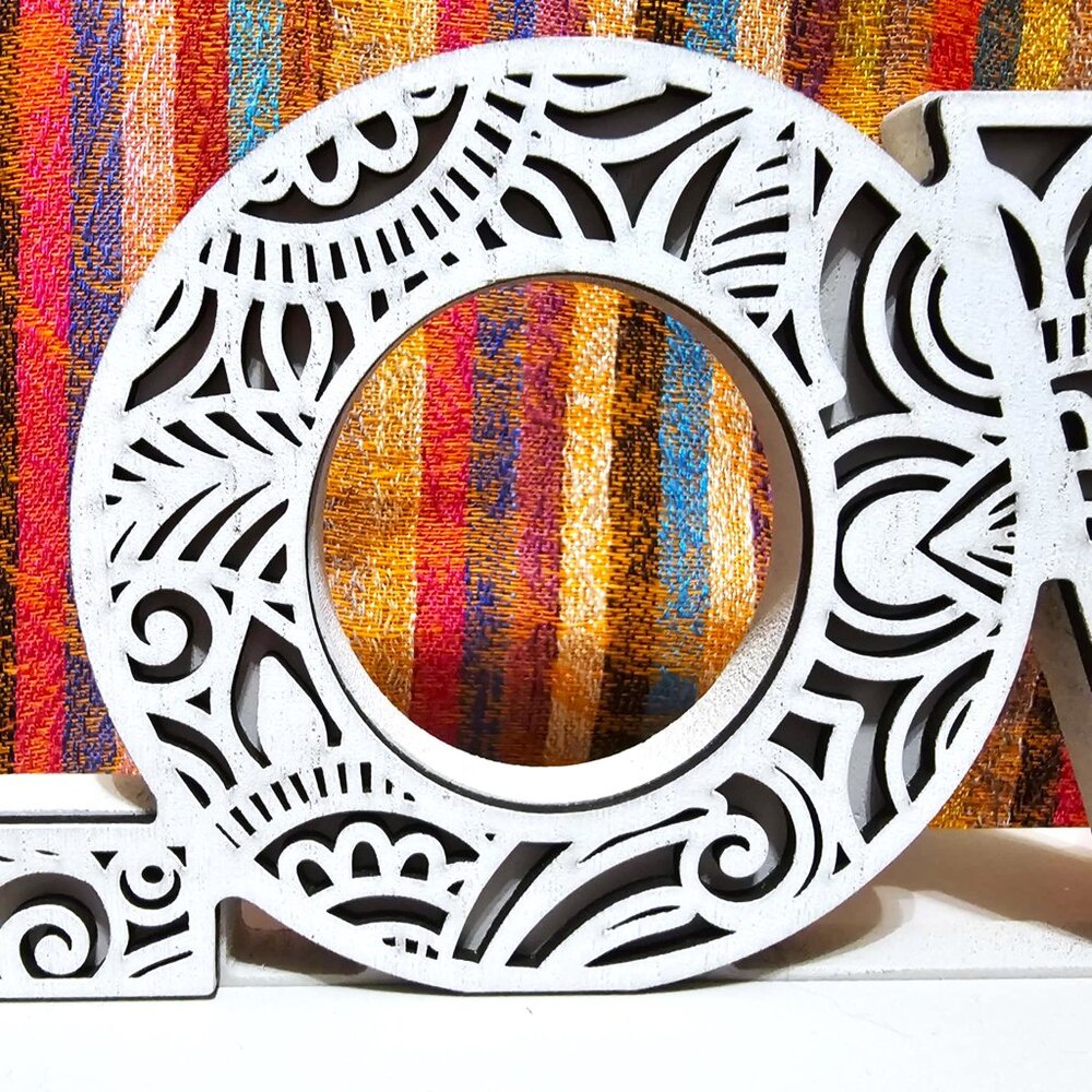 "LOVE". Table or Shelf Wood Home Décor. NWT. - Picture 10 of 15